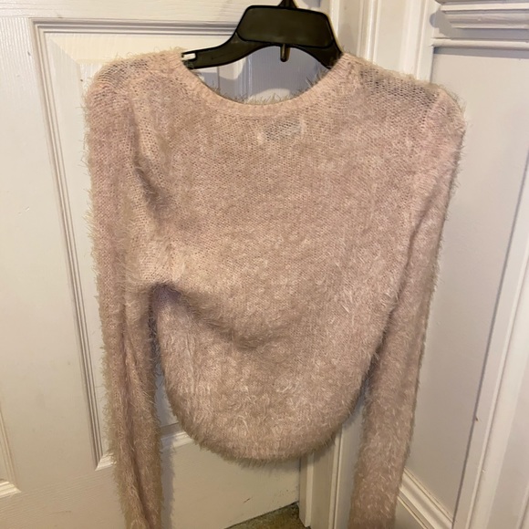 Light pink furry sweater. - Picture 3 of 4